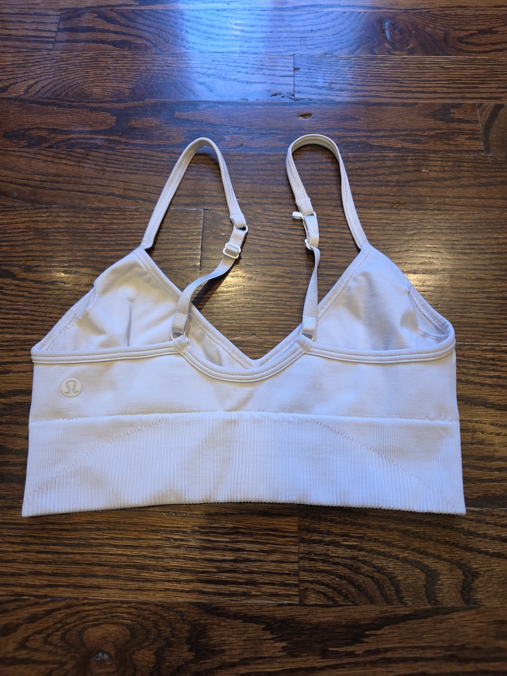 lululemon athletica White Seamless Adjustable-Strap Sports Bralette